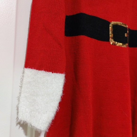 SANTA GIRLS 2 PIECE SWEATER DRESS / CAP NWT - Picture 12 of 13